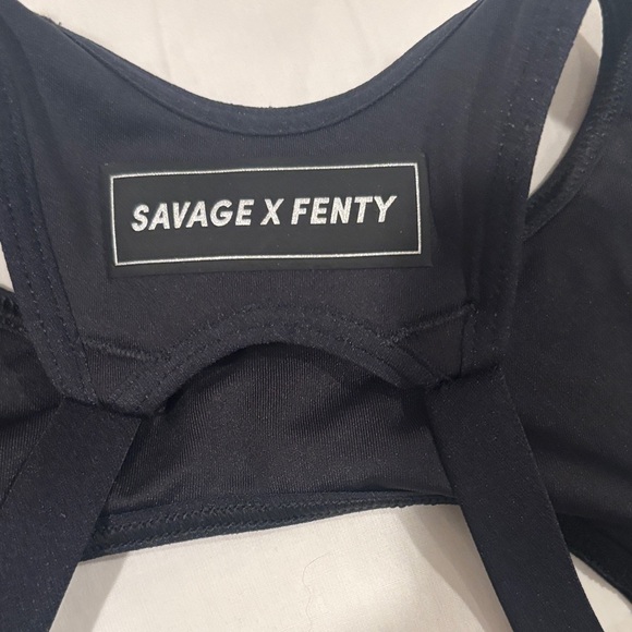 Savage X Fenty Midnight Black Sports Bra - Picture 3 of 7